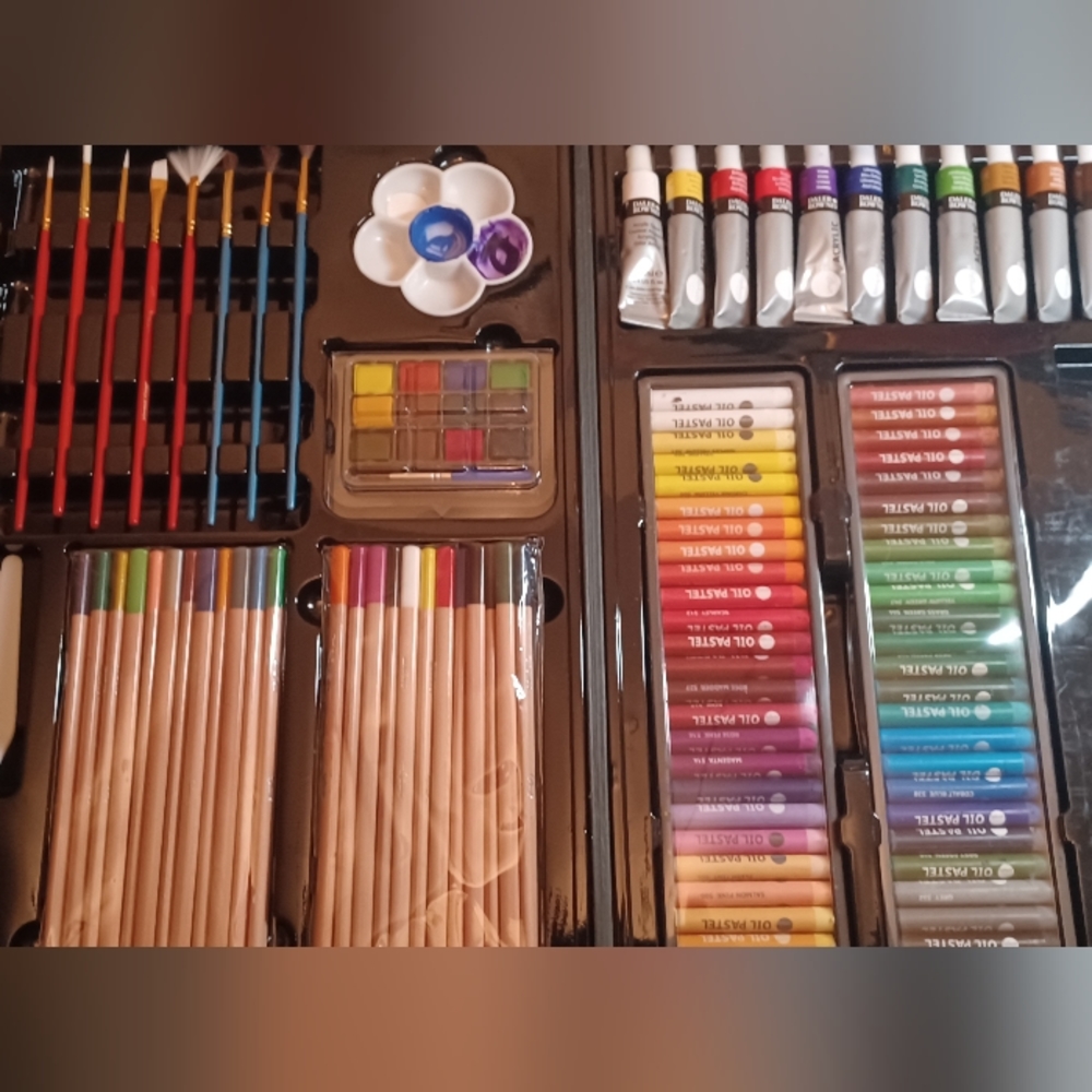 Daler Rowney SIMPLY 106pc art set with case.  (Pre-owned) like new condition. - Picture 5 of 8